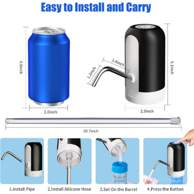 Picture of USB Charging Automatic Water Pump with Water Dispenser - Water Dispenser Accessories -  NR Mart-2024 - Multicolor
