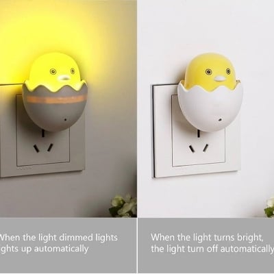 Picture of Nifty Niche - Small Yellow Duck Shaped LED Night Light with Light Sensor, Plug-in Wall Night Lamp - Furniture & Decor - Excellent -  NR Mart-2024 - Multicolor
