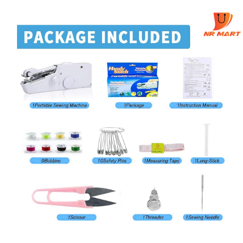 Picture of Mini Sewing Machines for Home Cordless Portable Handy Stitching Machine (Hand Machine for Stitching) - NR Mart-2024 - Multicolor