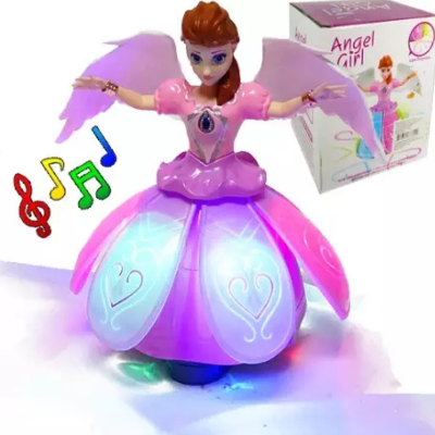 Picture of Princess Music Dancing Doll & Rotating Angel Girl Flashing Lights With Music Gift Toy For Kids Or Baby - NR Mart-2024 - Multicolor