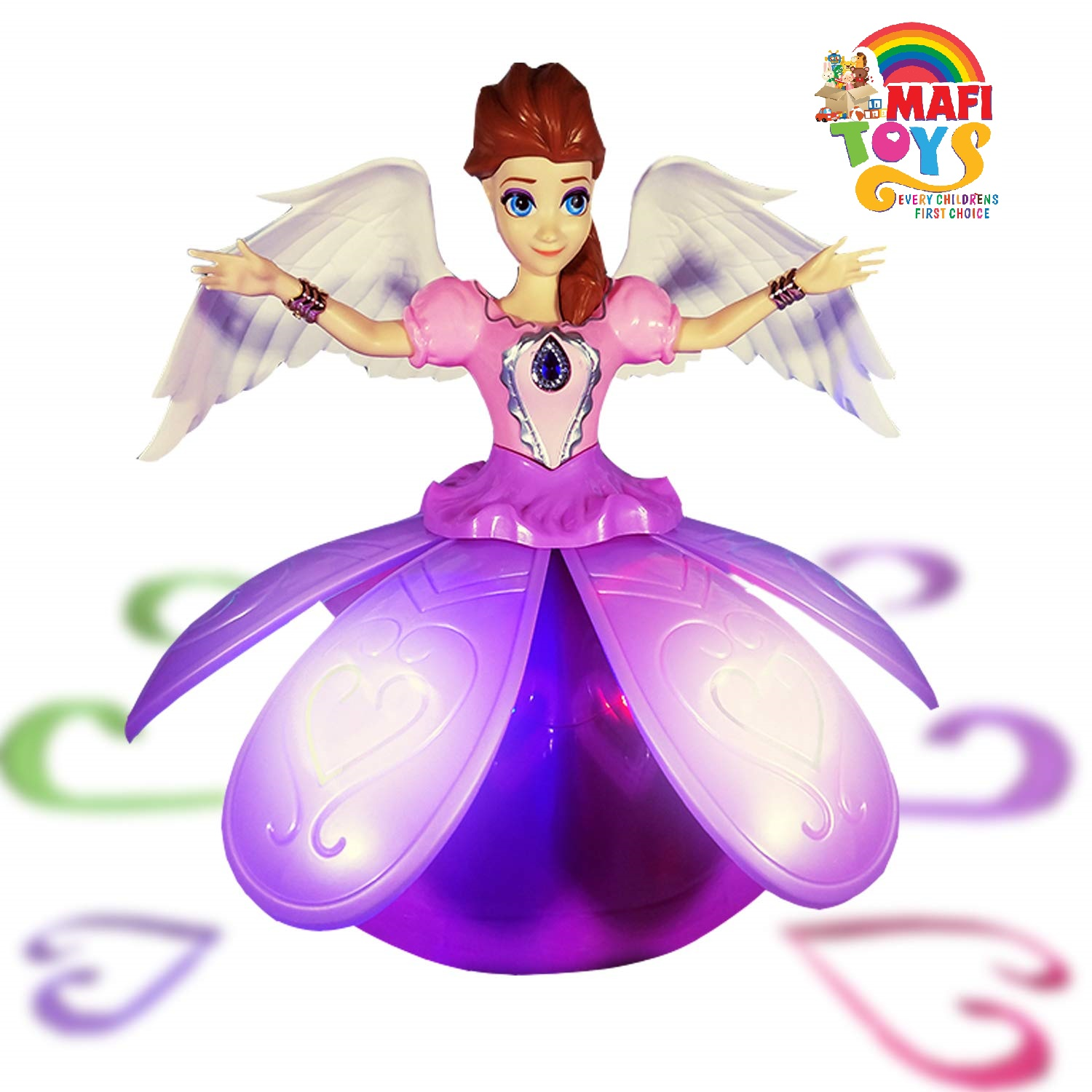 Picture of Princess Music Dancing Doll & Rotating Angel Girl Flashing Lights With Music Gift Toy For Kids Or Baby - NR Mart-2024 - Multicolor