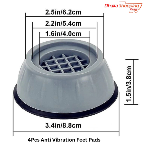 Picture of 4Pcs Anti Vibration Feet Pads Washing Machine Rubber Mat Anti-Vibration Pad Dryer Non-Slip Universal Fixed Washing Machine Stand - Washer & Dryer Parts & Accessories - NR Mart-2024 - Multicolor