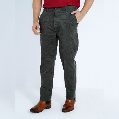 Picture of Ash Colour-Men’s Corduroy/Cord Stretch Slim Fit Pant