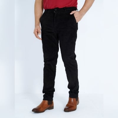Picture of Black-Men’s Corduroy/Cord Stretch Slim Fit Pant