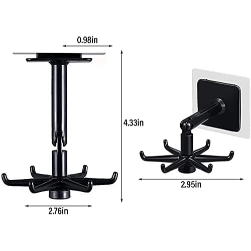 Picture of Kitchen Tools Spoon Holder Stand 360 Degrees Rotated Punch-Free kitchen Spoon Rack Wall Hanging Kitchen Utensils Jewelry Rotating Hook Spoon Hook For Kitchen -  NR Mart-2024 - Multicolor