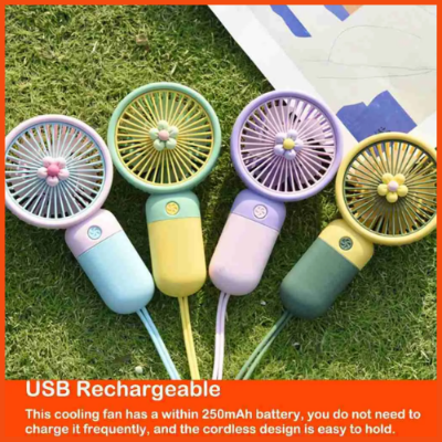 Picture of USB Handheld Fan Mini Wind Power Convenient Fan High Quality Portable Student Office Cute Small Cooling Fans - NR Mart-2024 - Multicolor