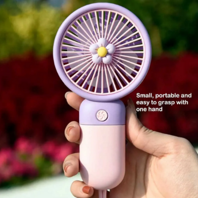 Picture of USB Handheld Fan Mini Wind Power Convenient Fan High Quality Portable Student Office Cute Small Cooling Fans - NR Mart-2024 - Multicolor