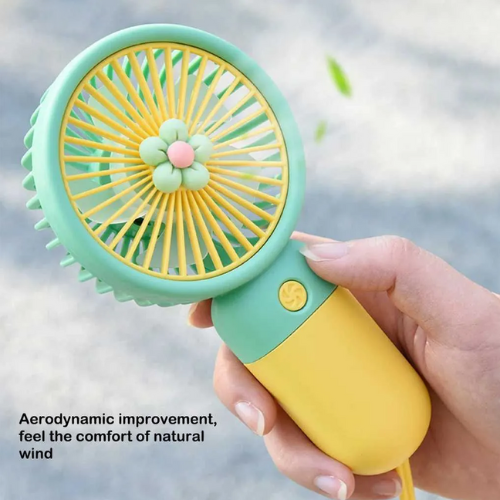 Picture of USB Handheld Fan Mini Wind Power Convenient Fan High Quality Portable Student Office Cute Small Cooling Fans - NR Mart-2024 - Multicolor
