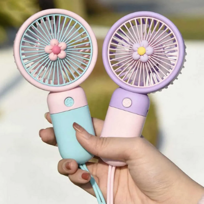 Picture of USB Handheld Fan Mini Wind Power Convenient Fan High Quality Portable Student Office Cute Small Cooling Fans - NR Mart-2024 - Multicolor