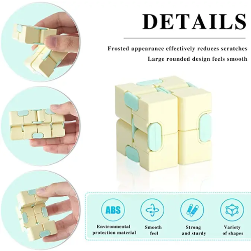 Picture of Children Adult Decompression Infinity Cube Square Toys Relieve Stress Funny Hand Game Four Corner Maze Toys - NR Mart-2024 - Multicolor