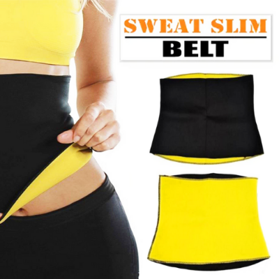 Picture of Sweat Slim Belt for Men and Women - Black and Yellow Color - NR Mart-2024 - Multicolor