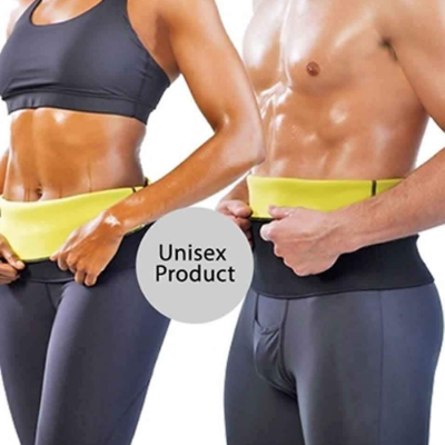 Picture of Sweat Slim Belt for Men and Women - Black and Yellow Color - NR Mart-2024 - Multicolor