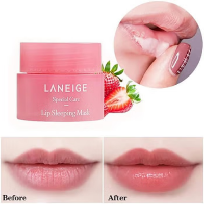 Picture of korea laneige lip sleeping mask – berry (3gm)+scru cream lips scrub, 11.5g - NR Mart-2024 - Multicolor