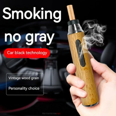Picture of Carry-on Ashtray Walnut Wood Non-dropping Ashtray Portable Car Smoking Non-projectile Ashtray - NR Mart-2024