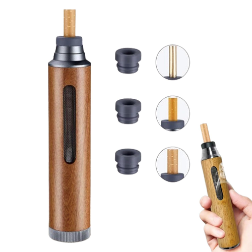 Picture of Carry-on Ashtray Walnut Wood Non-dropping Ashtray Portable Car Smoking Non-projectile Ashtray - NR Mart-2024