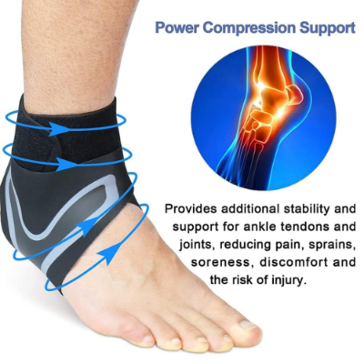 Picture of Nylon Ankle Support Brace, Breathable Plantar Fasciitis Sock With Arch Support Compression Ankle Brace Foot Strap Guard Foot Brace For Sprained Ankle - NR Mart-2024 - Multicolor