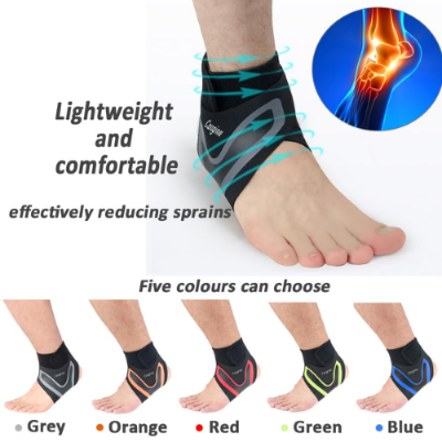 Picture of Nylon Ankle Support Brace, Breathable Plantar Fasciitis Sock With Arch Support Compression Ankle Brace Foot Strap Guard Foot Brace For Sprained Ankle - NR Mart-2024 - Multicolor