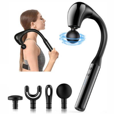 Picture of Massage Gun with Extension Handle,Deep Tissue Handheld Muscle Massager,Massager for Back ,Whole Body -  NR Mart-2024 - Multicolor