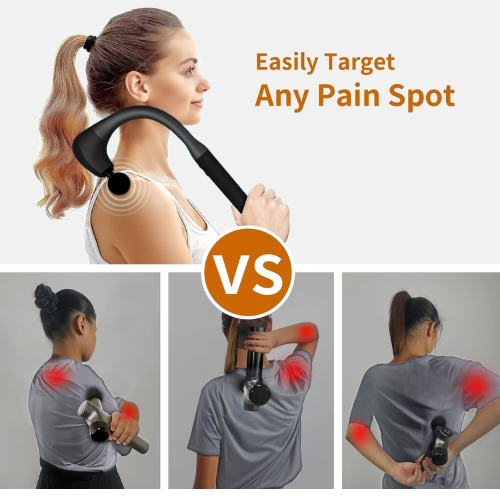 Picture of Massage Gun with Extension Handle,Deep Tissue Handheld Muscle Massager,Massager for Back ,Whole Body -  NR Mart-2024 - Multicolor