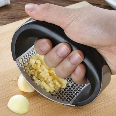 Picture of Stainless Steel Garlic Press Metal Ginger Garlic Chopper Crusher Garlic Cutter Creative Hand Press Garlic Tools Kitchen Gadgets - NR Mart-2024 - Multicolor