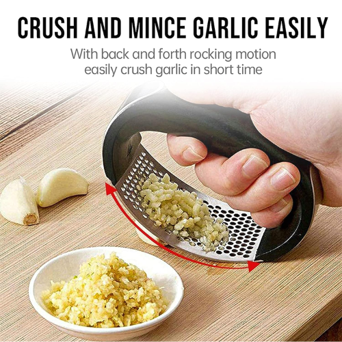 Picture of Stainless Steel Garlic Press Metal Ginger Garlic Chopper Crusher Garlic Cutter Creative Hand Press Garlic Tools Kitchen Gadgets - NR Mart-2024 - Multicolor