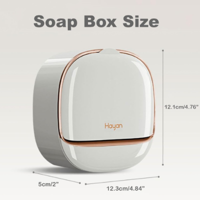 Picture of Soap Holder With Lid Drain Soap Box Punch-Free Flip-Top Soap Dish Creative Waterproof Storage Rack Bathroom Accessories - NR Mart-2024 - Multicolor