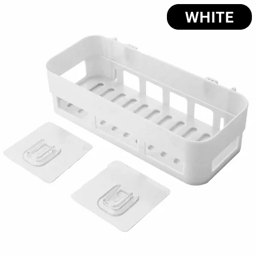 Picture of Bathroom Storage Shelf Wall Hanging Multifunct Self Adhesive Bathroom Cosmetic Shelf Rack Shower Shampoo Soap Organizer - NR Mart-2024