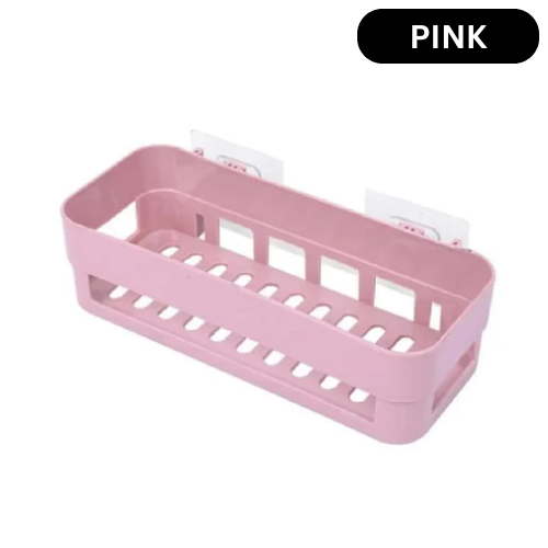 Picture of Bathroom Storage Shelf Wall Hanging Multifunct Self Adhesive Bathroom Cosmetic Shelf Rack Shower Shampoo Soap Organizer - NR Mart-2024