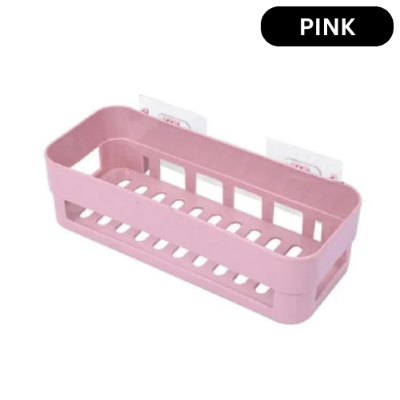 Picture of Bathroom Storage Shelf Wall Hanging Multifunct Self Adhesive Bathroom Cosmetic Shelf Rack Shower Shampoo Soap Organizer - NR Mart-2024