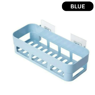 Picture of Bathroom Storage Shelf Wall Hanging Multifunct Self Adhesive Bathroom Cosmetic Shelf Rack Shower Shampoo Soap Organizer - NR Mart-2024