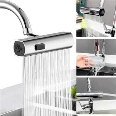 Picture of 360 ° Rotatable Waterfall Faucet Extension Adapter, Bubbler, Anti Splash Filter, 3Modes, Kitchen Sink Faucet, Bathroom Washbasin - NR Mart-2024 - Multicolor