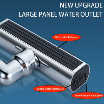 Picture of 360 ° Rotatable Waterfall Faucet Extension Adapter, Bubbler, Anti Splash Filter, 3Modes, Kitchen Sink Faucet, Bathroom Washbasin - NR Mart-2024 - Multicolor