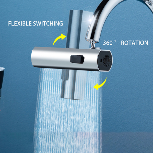Picture of 360 ° Rotatable Waterfall Faucet Extension Adapter, Bubbler, Anti Splash Filter, 3Modes, Kitchen Sink Faucet, Bathroom Washbasin - NR Mart-2024 - Multicolor