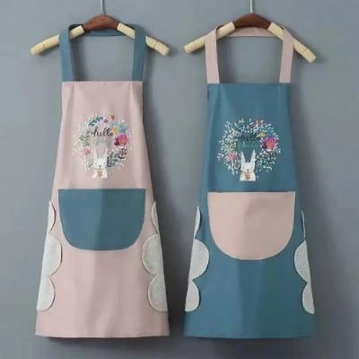 Picture of Waterproof Kitchen Apron Apron Kitchen Cooking And Washing Dishes Big Pocket Housework Apron Good Effect And Easy To Use - NR Mart-2024 - Multicolor