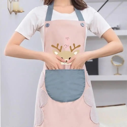 Picture of Waterproof Kitchen Apron Apron Kitchen Cooking And Washing Dishes Big Pocket Housework Apron Good Effect And Easy To Use - NR Mart-2024 - Multicolor