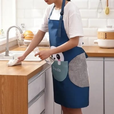 Picture of Waterproof Kitchen Apron Apron Kitchen Cooking And Washing Dishes Big Pocket Housework Apron Good Effect And Easy To Use - NR Mart-2024 - Multicolor
