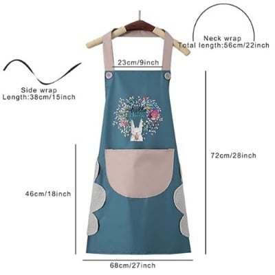 Picture of Waterproof Kitchen Apron Apron Kitchen Cooking And Washing Dishes Big Pocket Housework Apron Good Effect And Easy To Use - NR Mart-2024 - Multicolor