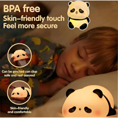 Picture of Panda Night Light-Baby , Squishy Dimmable Led Panda Lamp - NR Mart-2024 - Multicolor