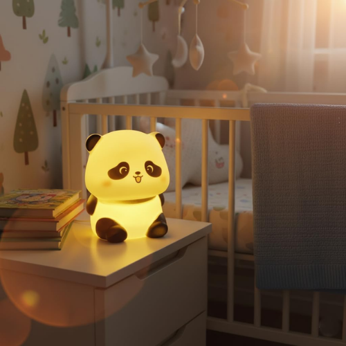 Picture of Panda Night Light-Baby , Squishy Dimmable Led Panda Lamp - NR Mart-2024 - Multicolor