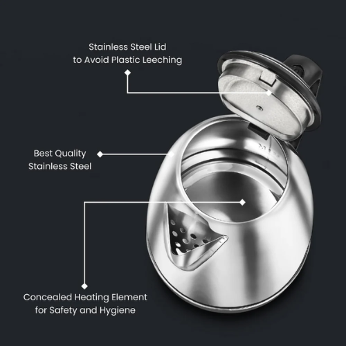 Picture of Prestige 2.0 L Stainless Steel Electric Kettle with Overheat Protection and Fast Boiling - Silver and Black -  NR Mart-2024 - Multicolor