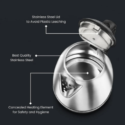 Picture of Prestige 2.0 L Stainless Steel Electric Kettle with Overheat Protection and Fast Boiling - Silver and Black -  NR Mart-2024 - Multicolor