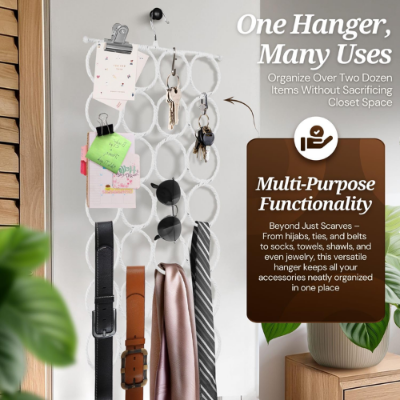 Picture of Hijab Hanger For Women (28 holes Hard Rings ) - Hanger - cloth hanger Wide Heaven -  NR Mart-2024 - Multicolor