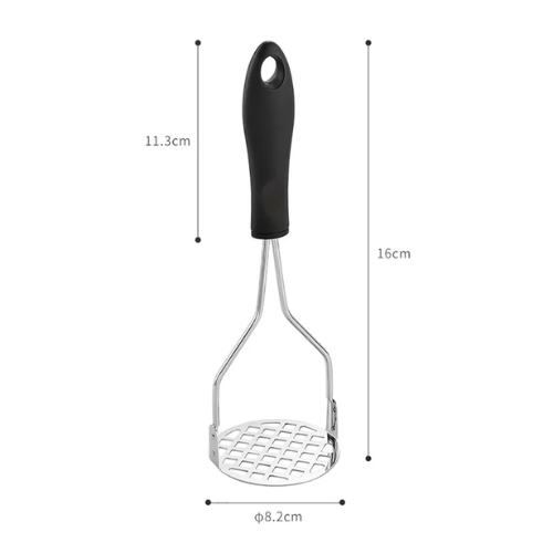 Picture of Stainless Steel Potato Masher – Long Handle Press for Smooth Alu Vorta & Veggie Mashing - NR Mart-2024 - Multicolor