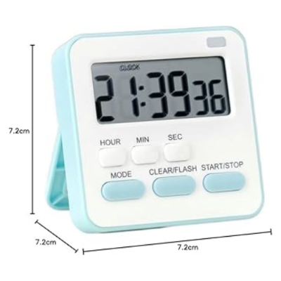 Picture of Kitchen Clock English 24-hour Electronic Timer Digital Reminder Alarm Clocks Cooking Countdown Timer LCD Multifunction Home -  NR Mart-2024 - Multicolor