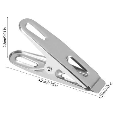 Picture of Stainless Steel Clips - 20-Pcs for Drying Hanger Rack (Silver Cloth Clips) - NR Mart-2024 - Multicolor