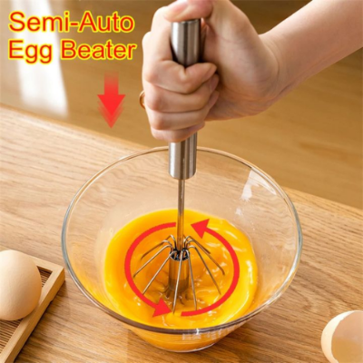 Picture of Semi-Automatic Handle Coffee & Egg Beater – Stainless Steel Milk Frother & Hand Mixer (Multicolor) - NR Mart-2024 - Multicolor