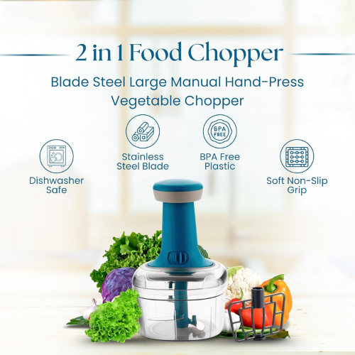 Picture of Hand press Food Processor Vegetables cutter - NR Mart-2024 - Multicolor