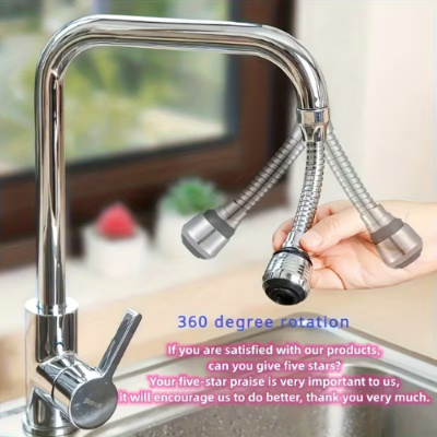 Picture of Kitchen Faucet Anti-splash Aerator 360 Rotating Bubbler Bathroom Faucet Sprayer Saving Water Tap Sink Nozzle Extender Adapter - NR Mart-2024 - Multicolor