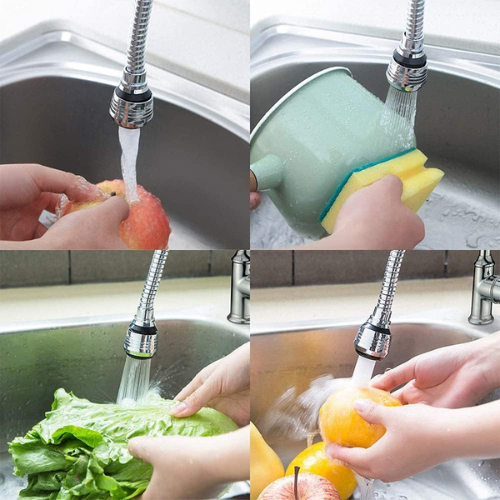 Picture of Kitchen Faucet Anti-splash Aerator 360 Rotating Bubbler Bathroom Faucet Sprayer Saving Water Tap Sink Nozzle Extender Adapter - NR Mart-2024 - Multicolor