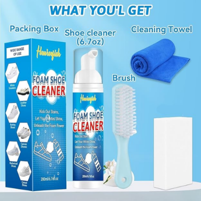 Picture of 3x Power Shoes Foam Cleaner powerful form Spotless Shine Biki Brand - NR Mart-2024 - Multicolor